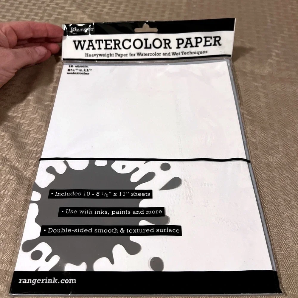 Ranger Ink Watercolor Paper Pad 8.5x11 10 Sheets Sealed Mixed Media NOS Double